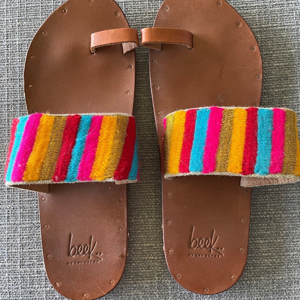 beek Multicolor Striped Sandals